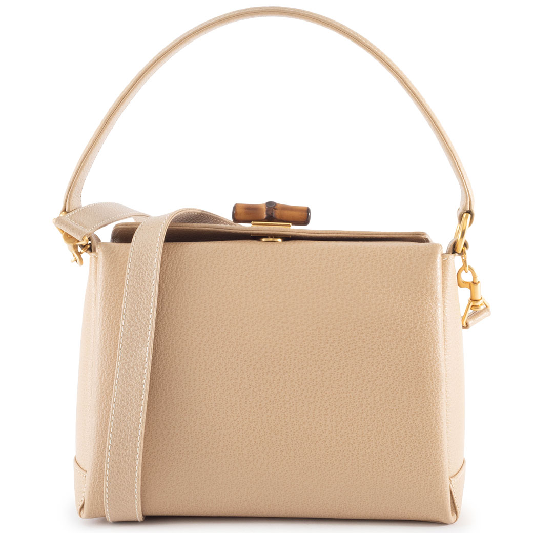 GUCCI　バンブーハンドバッグ　　 ベージュ GUCCI（グッチ） バッグ ショルダー レディース 中古 バンブー