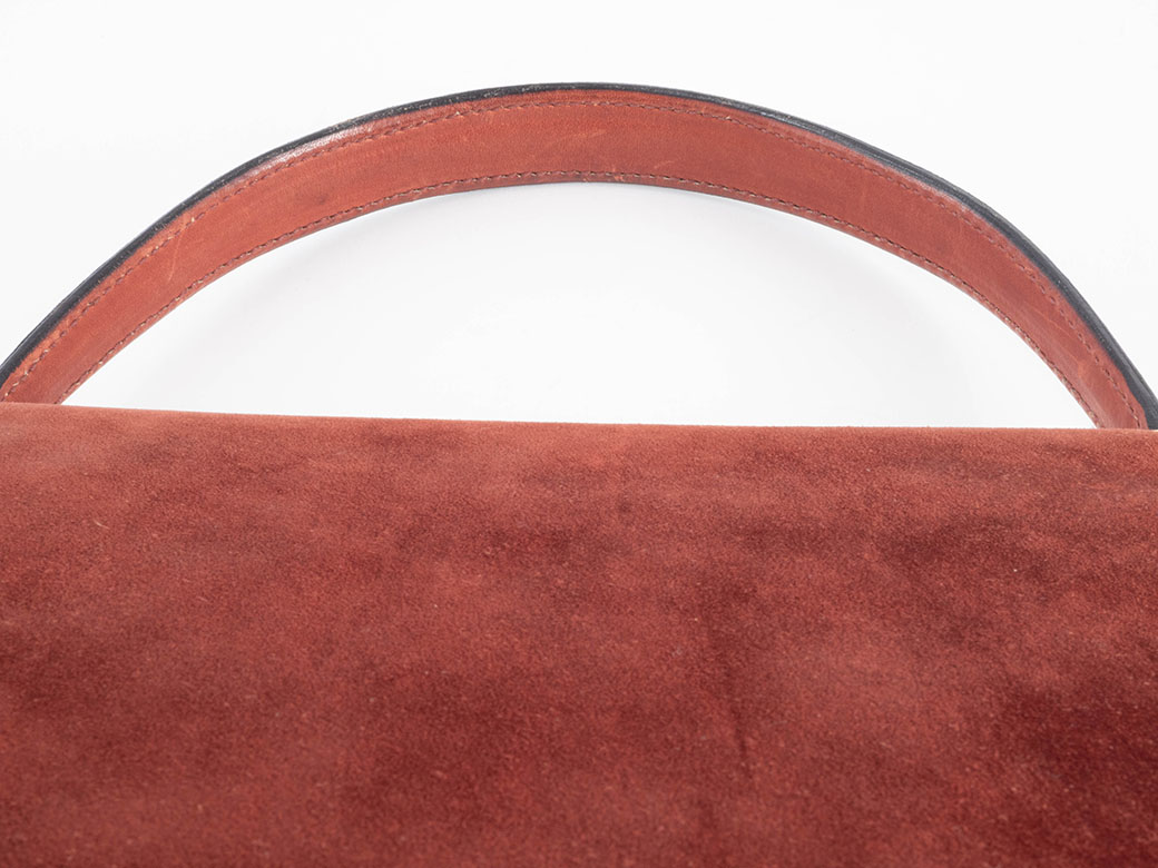 美品　GUCCI ブラウン スエード ハンドバッグ GUCCI（グッチ） バッグ 中古 レディース オールドグッチ スエード