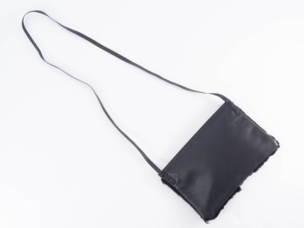 LOEWE（ロエベ） ファー ショルダーバッグ ファーxレザー ブラック 