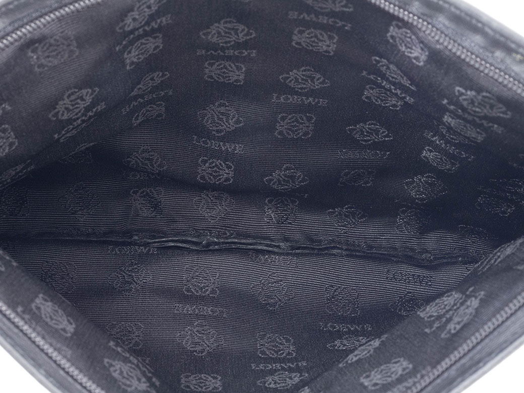 LOEWE（ロエベ） ファー ショルダーバッグ ファーxレザー ブラック