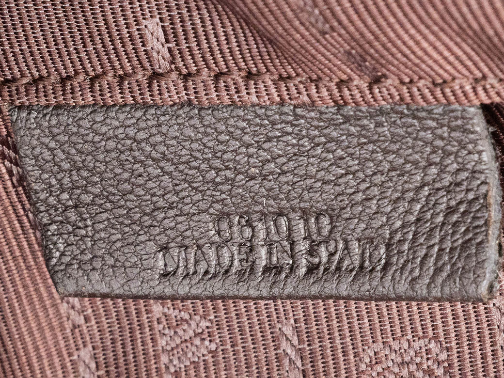 ロエベ ヘリテージ トートバッグ 081010 レザー パープル レディース A4収納可 LOEWE 中古の画像
