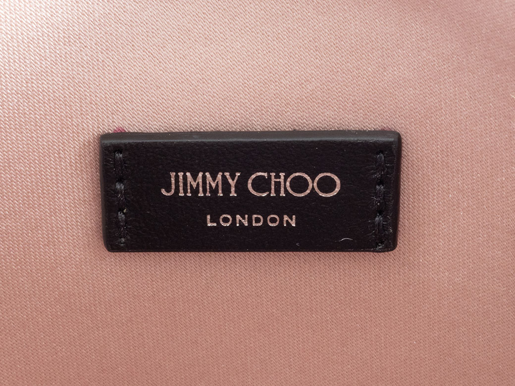 JIMMY CHOO（ジミーチュウ） サテン ロゴ ポーチ 小物入れ ブラック