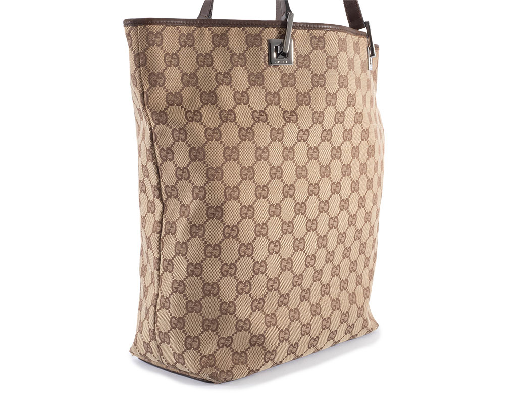 GG グッチ GGキャンバストート トートバッグ 31243 レザー ベージュx