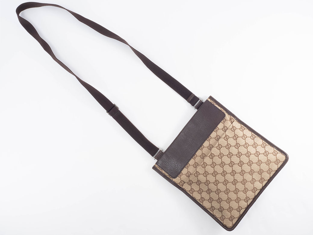 中古 グッチ GUCCI 760123 525040 ユニセックス ショルダーバッグ ベージュ/エボニー/ブラウン GGスプリームキャンバス /レザー グッチ ショルダーバッグ ベージュ/エボニー/ブラウン 760123 525040