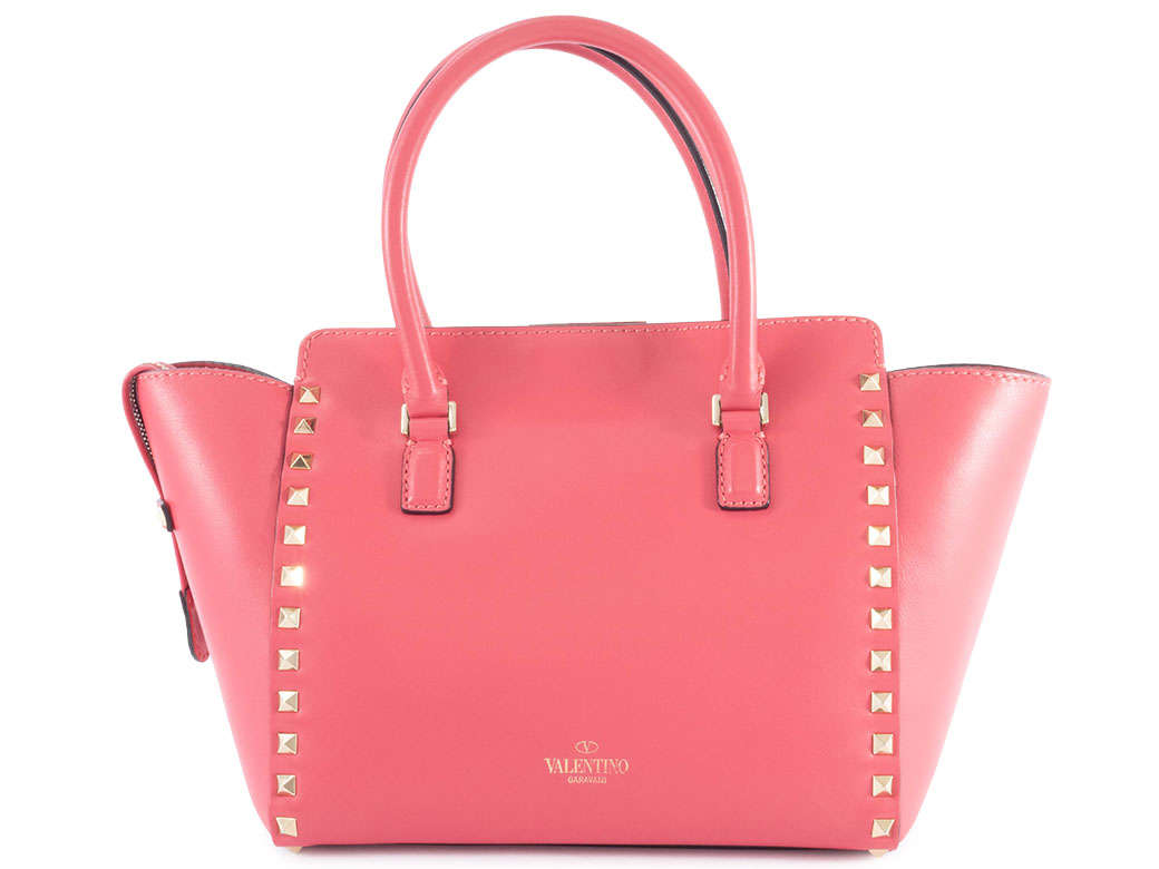 ★3日以内返品可★ 美品 Valentino ヴァレンチノ ロックスタッズ レザー スタッズ 2WAYハンドバッグ ガラヴァーニ ロックスタッズ BGG540BOL1 2wayショルダーバッグ ピンク レザー レディース VALENTINO GARAVANI】ヴァレンティノガラヴァーニ『ロックスタッズ
