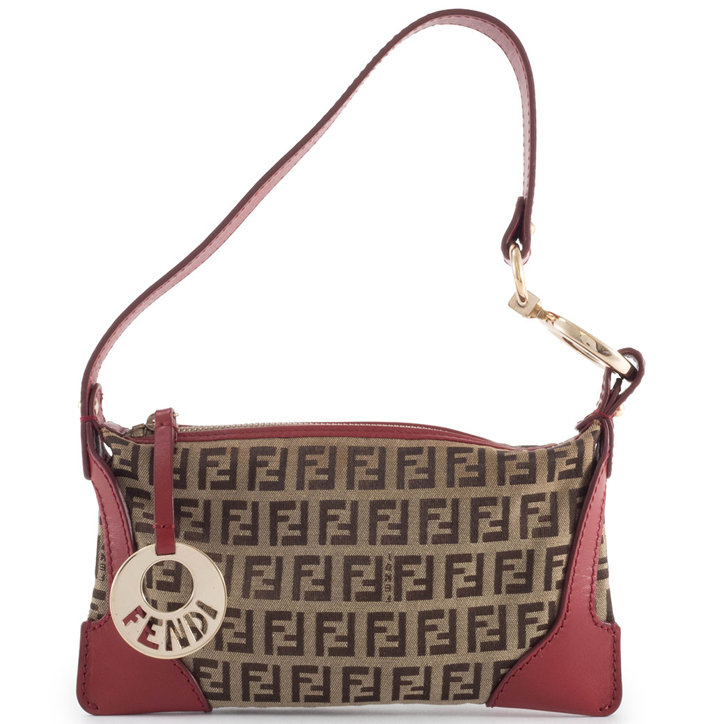 FENDI（フェンディ） バッグ ズッカ ズッキーノ レッド ベージュ 