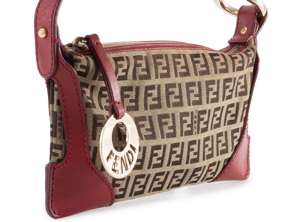 FENDI（フェンディ） バッグ ズッカ ズッキーノ レッド ベージュ 