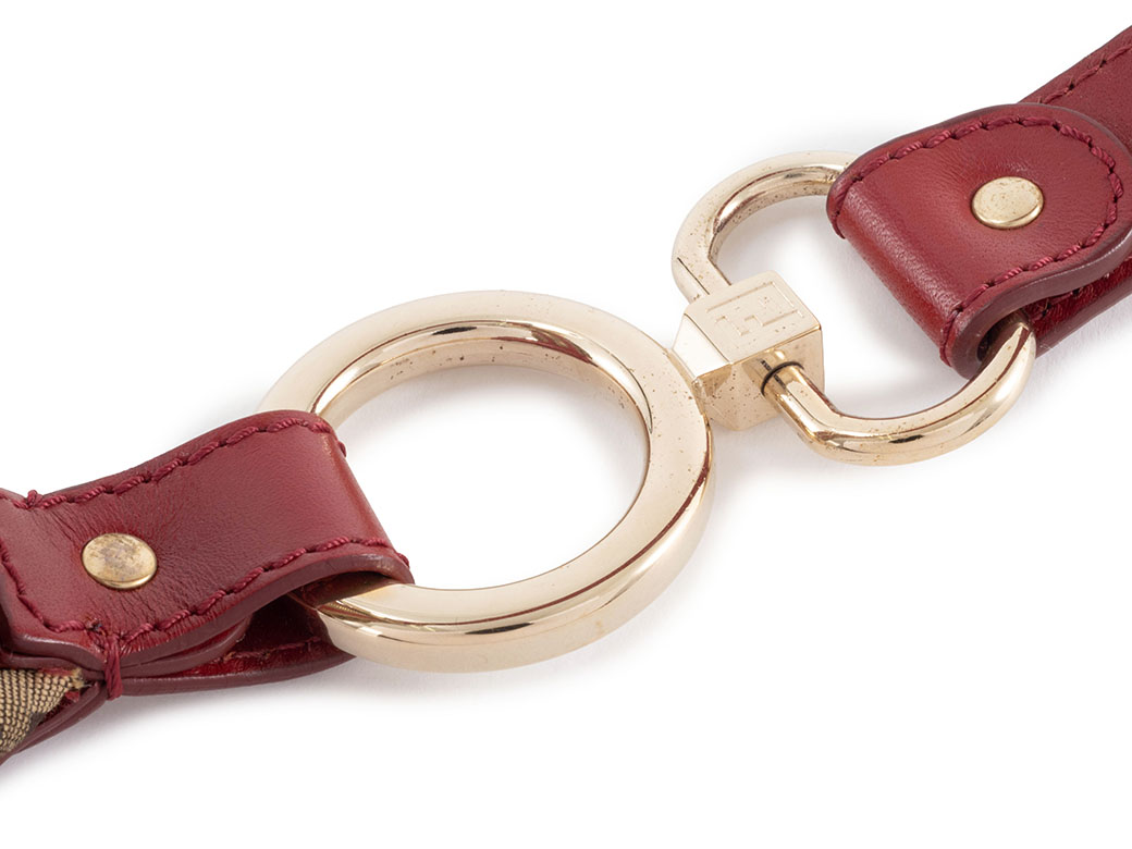 美品✨フェンディ アクセサリーポーチ ズッキーノ ミニバッグ レッド FENDI（フェンディ） バッグ ズッカ ズッキーノ レッド ベージュ