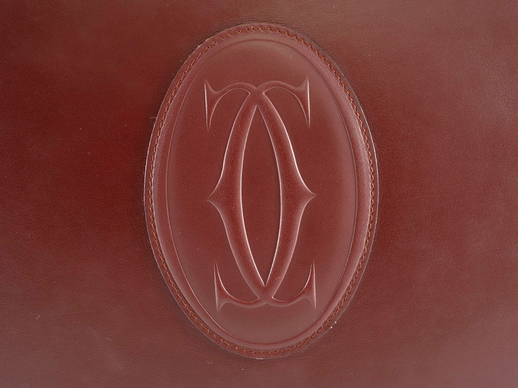 カルティエ マストライン アタッシュケース レザー ボルドー