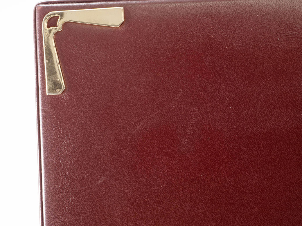 カルティエ マストライン アタッシュケース レザー ボルドー