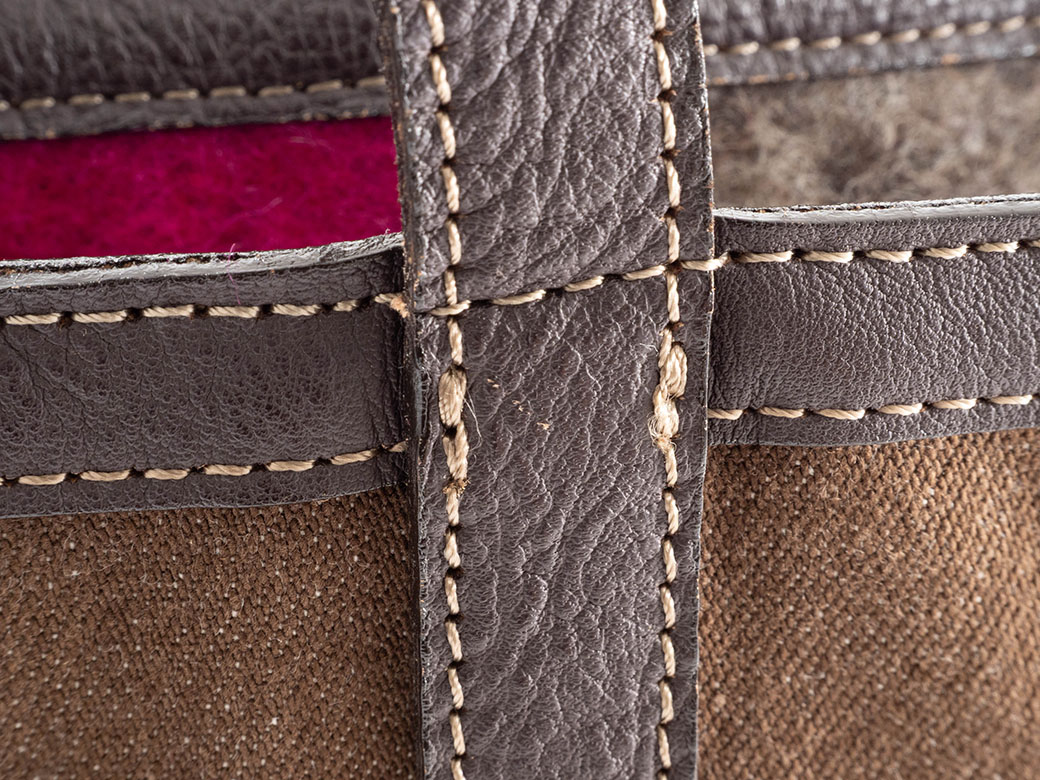 バーバリー リバーシブル トートバッグ キャンバス ブラウンxマルチ