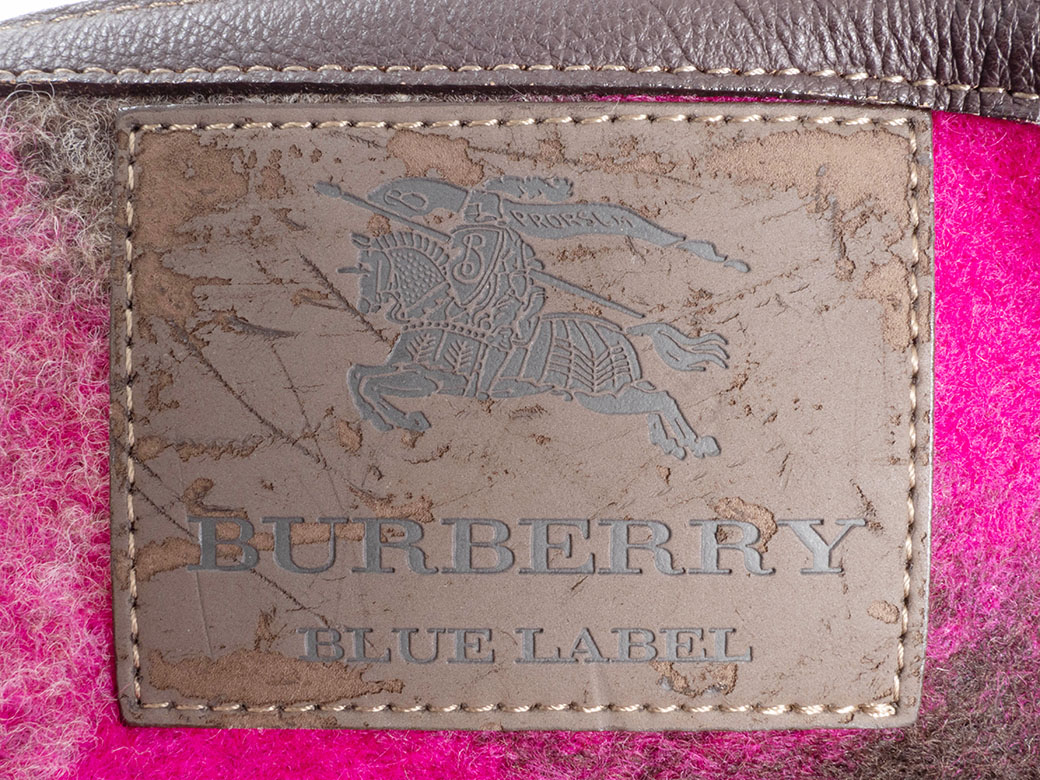 バーバリー リバーシブル トートバッグ キャンバス ブラウンxマルチ