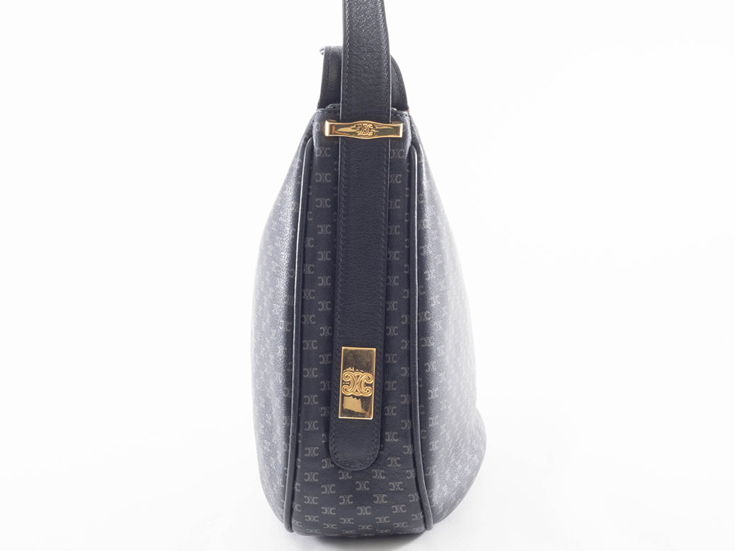 CELINE ネイビー マカダム ヴィンテージ ショルダーバッグ 8900 CELINE（セリーヌ） ショルダーバッグ マカダム デニム ブルー