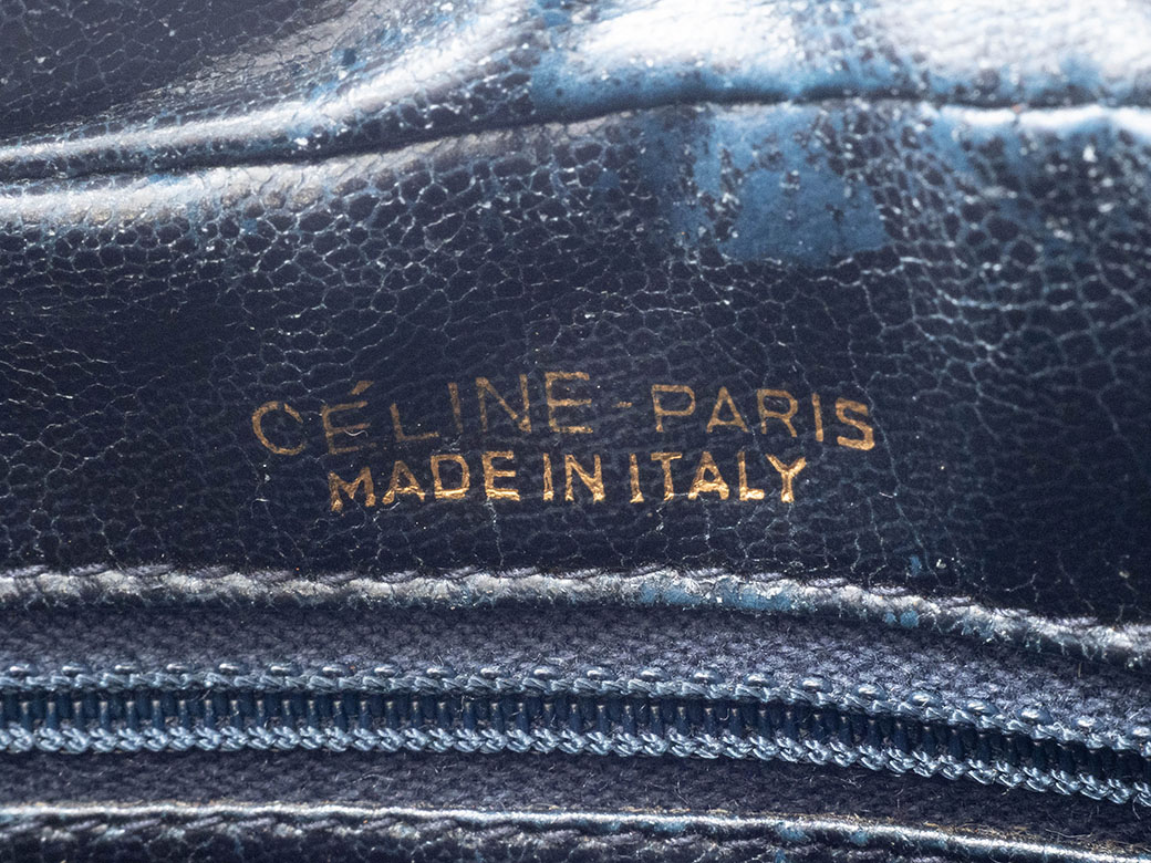 CELINE マカダム 2wayバッグ ネイビー CELINE（セリーヌ） バッグ 中古 ショルダーバッグ マカダム ブラゾン