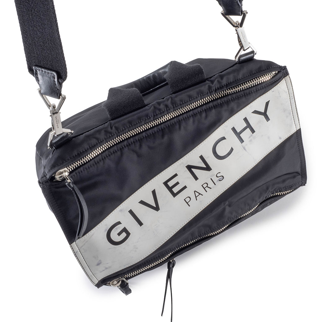 美品★ジバンシィ パンドラ 2WAY ハンド ショルダーバッグ ユニセックス ジバンシー パンドラ ショルダーバッグ ナイロン ブラック メンズ 2WAY