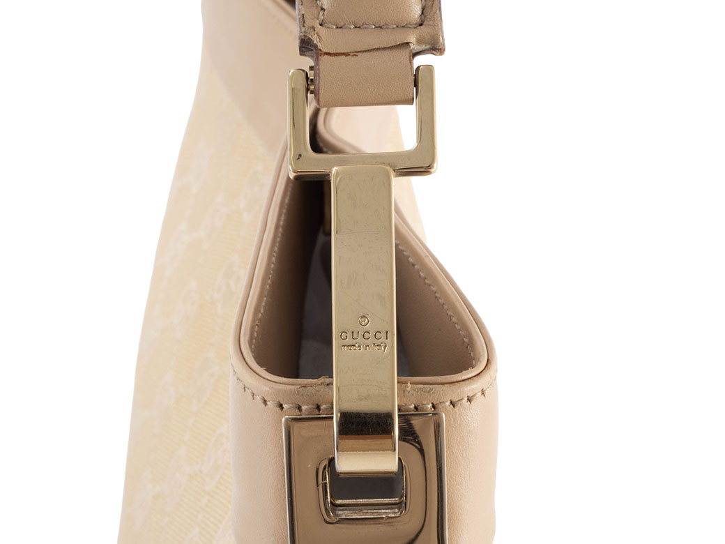 美品 GUCCI グッチ ベージュ ダークブラウン GGキャンバス /レザー 106242 ショルダーバッグ ハンドバッグ レディース 601733 【中古】 GUCCI - 美品 GUCCI グッチ ベージュ ダークブラウン GGキャンバス