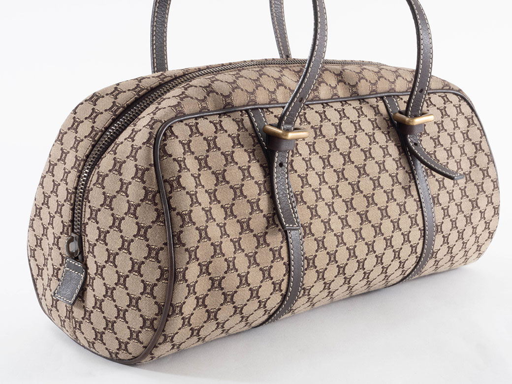 セリーヌ マカダムキャンバスハンド ハンドバッグ CE00/23 レザー