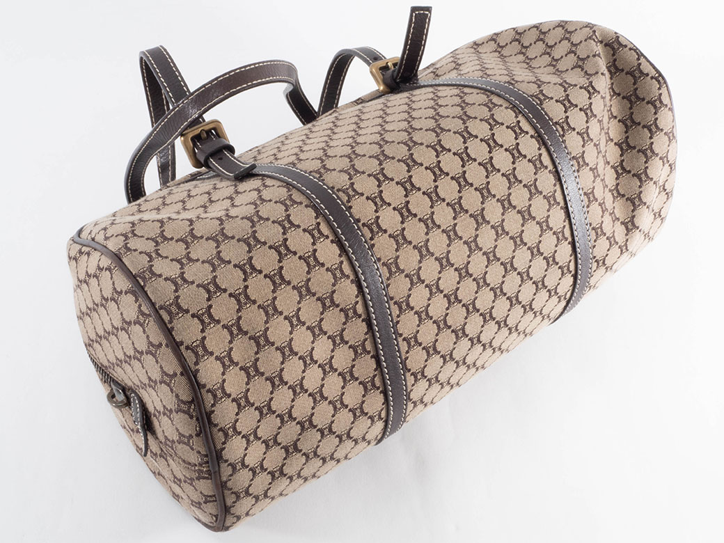 セリーヌ CELINE マカダム バッグ ハンドバッグ レディース【中古】 セリーヌ マカダムキャンバスハンド ハンドバッグ CE00/23 レザー