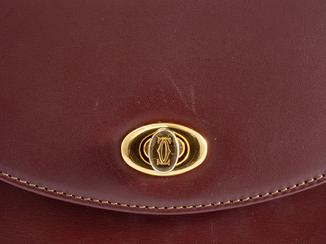 カルティエ マストライン フラップショルダー ショルダーバッグ レザー