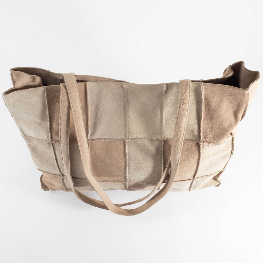 シャネル スエードトートバッグ ベージュ ブラウン レディース A4収納