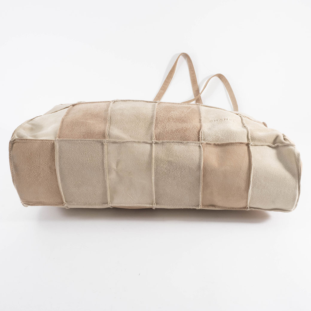 シャネル スエードトートバッグ ベージュ ブラウン レディース A4収納