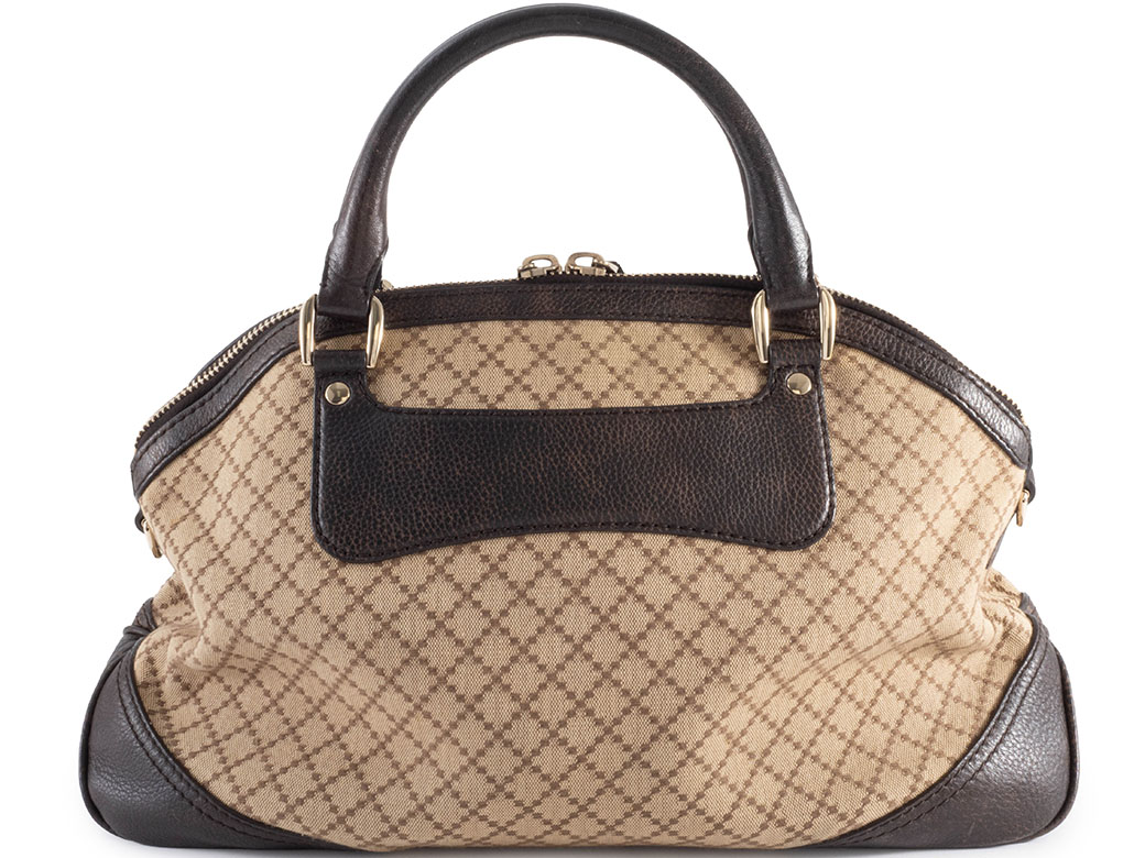 グッチ ディアマンテ ハンドバッグ 247286 キャンバスxレザー ベージュ