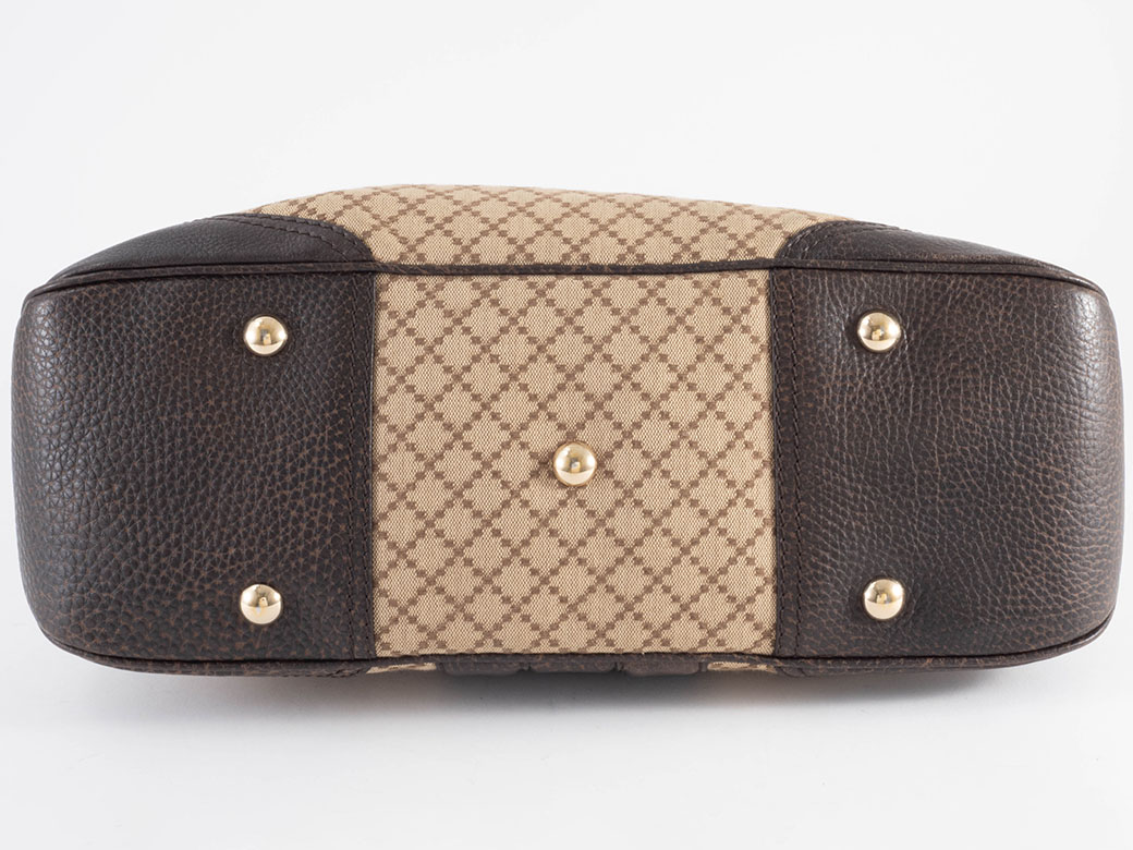 【美品】グッチ 2way ハンドバッグ ディアマンテ キャンバス×レザー グッチ ディアマンテ ハンドバッグ 247286 キャンバスxレザー ベージュ