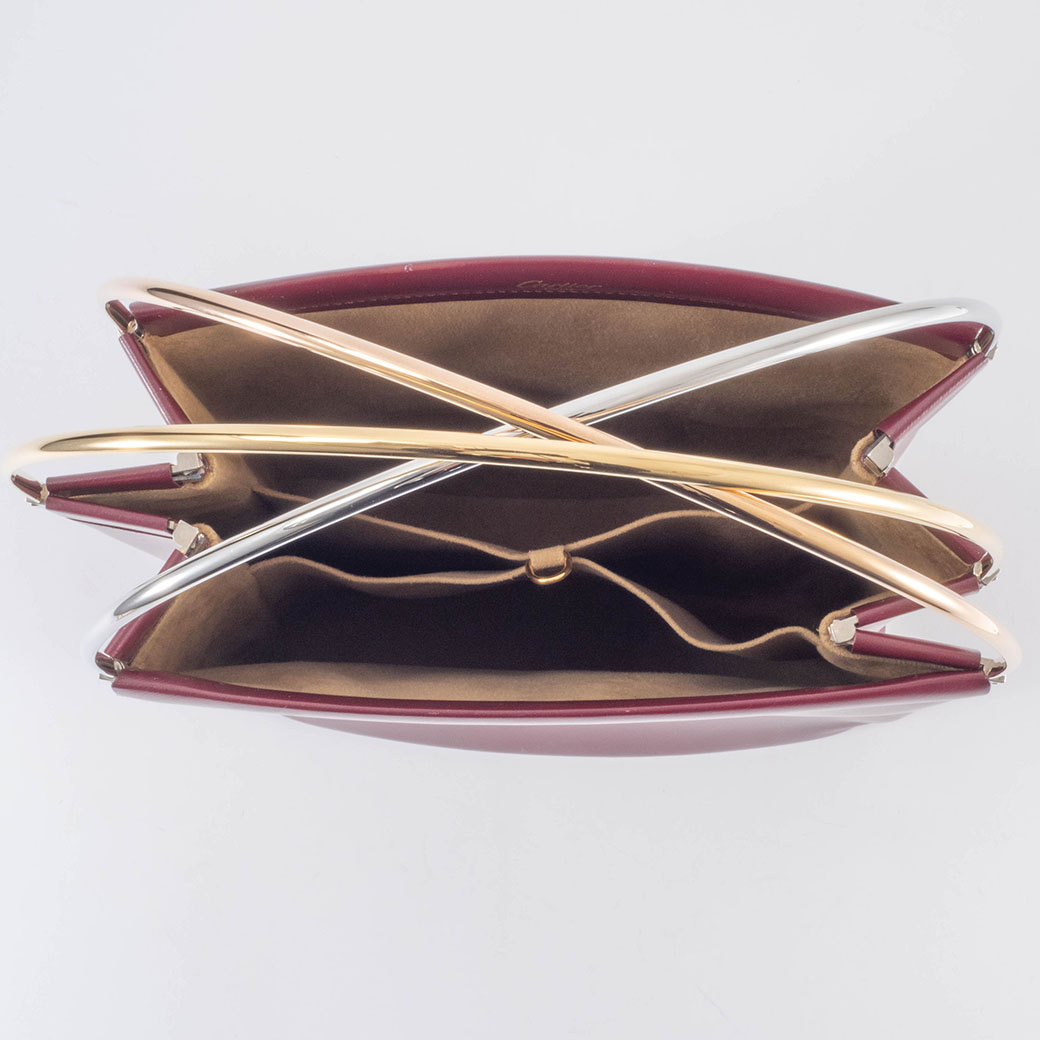 Cartier（カルティエ） トリニティ ハンドバッグ レザー ボルドー