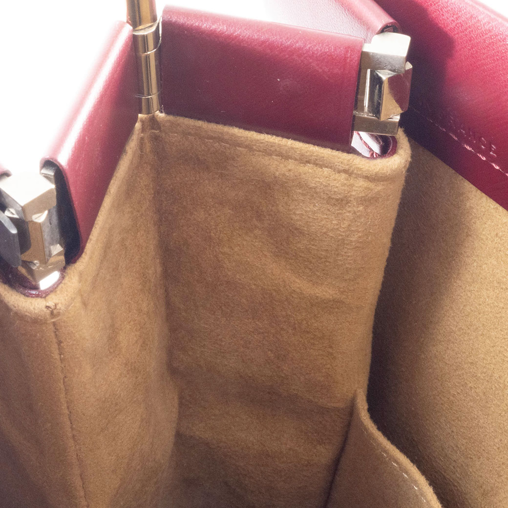 Cartier（カルティエ） トリニティ ハンドバッグ レザー ボルドー