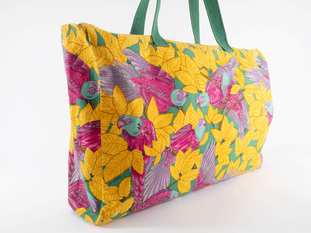 エルメス ヴィンテージ キャンバストート トートバッグ マルチカラー