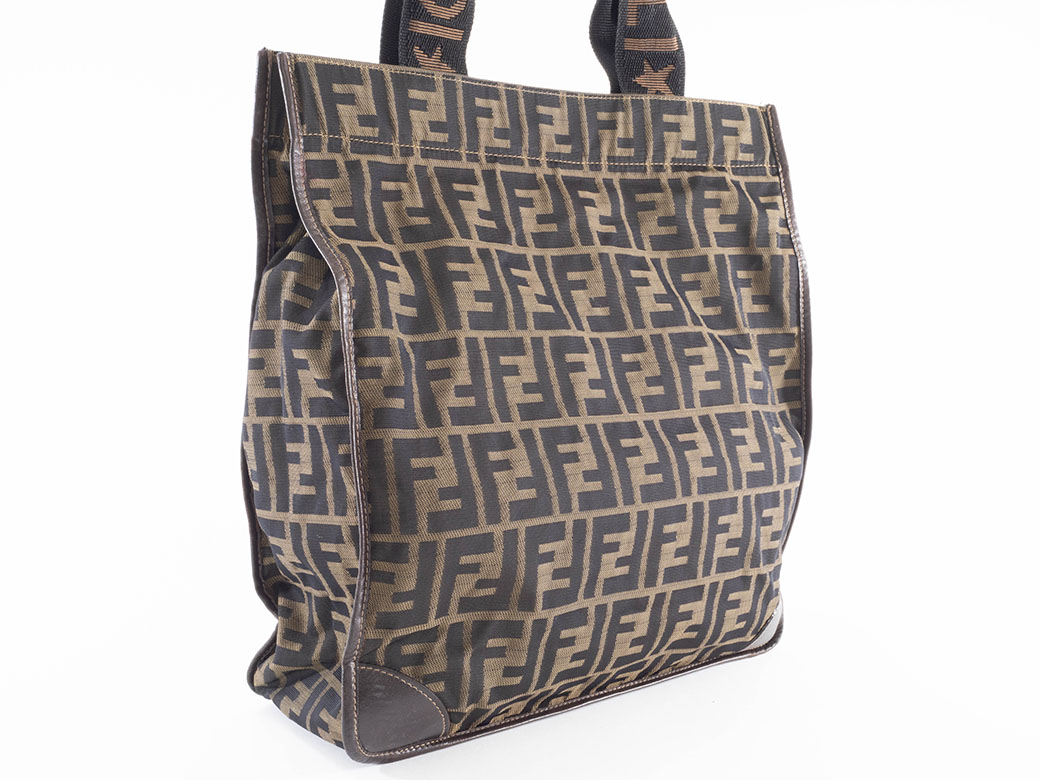フェンディ ズッカ 折り畳みバッグ トートバッグ ナイロンキャンバス