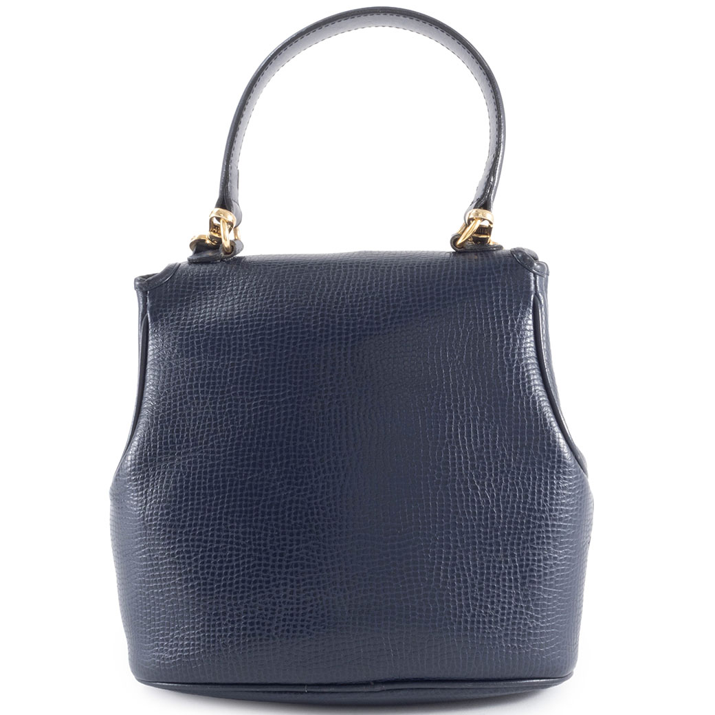 クリスチャンディオール ハンドバッグ ショルダー バッグ レザー 革 ネイビー系 Dior クリスチャン ディオール 2Wayショルダー バッグ レザー ネイビー