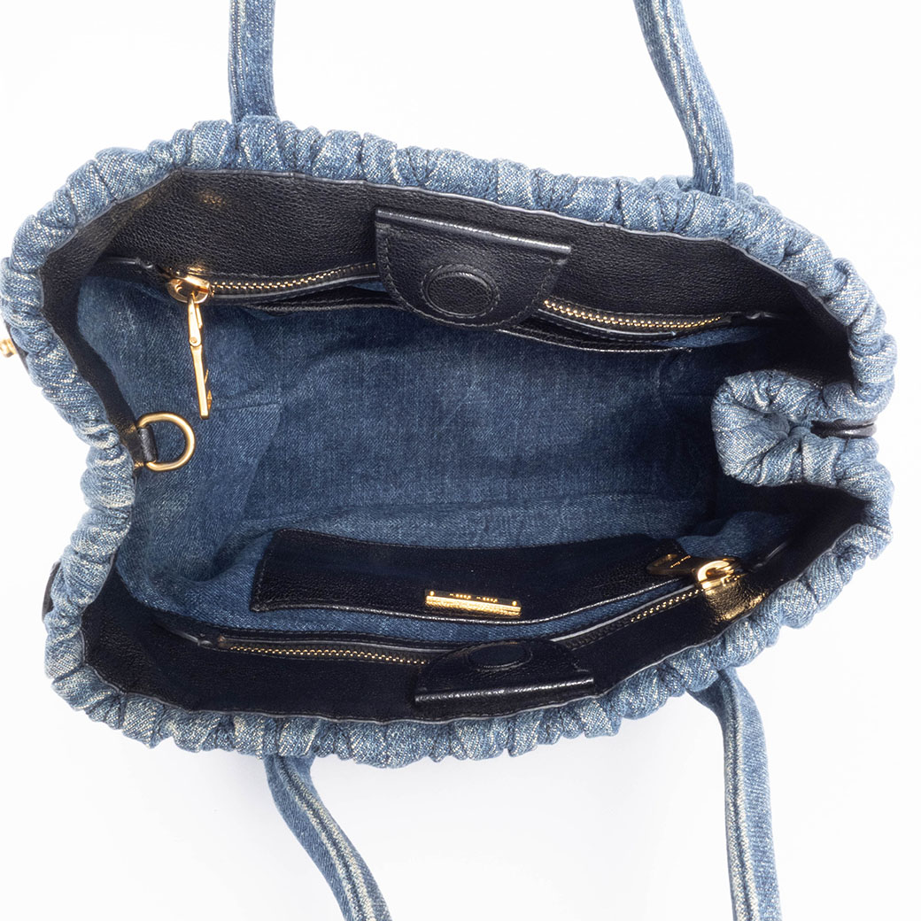 ミュウミュウ デニムマテラッセ ハンドバッグ RN1069 ブルー