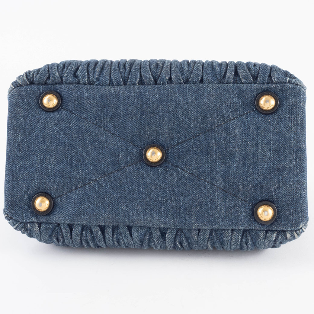 ミュウミュウ デニムマテラッセ ハンドバッグ RN1069 ブルー