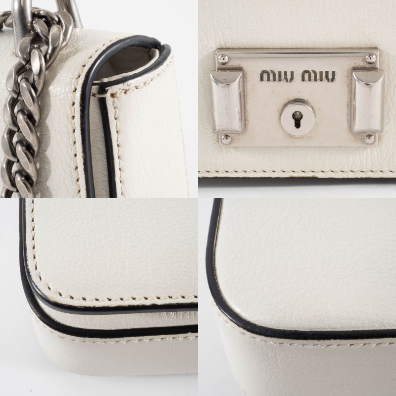 ミュウミュウ マドラス チェーン ショルダーバッグ 5BD153 レザー