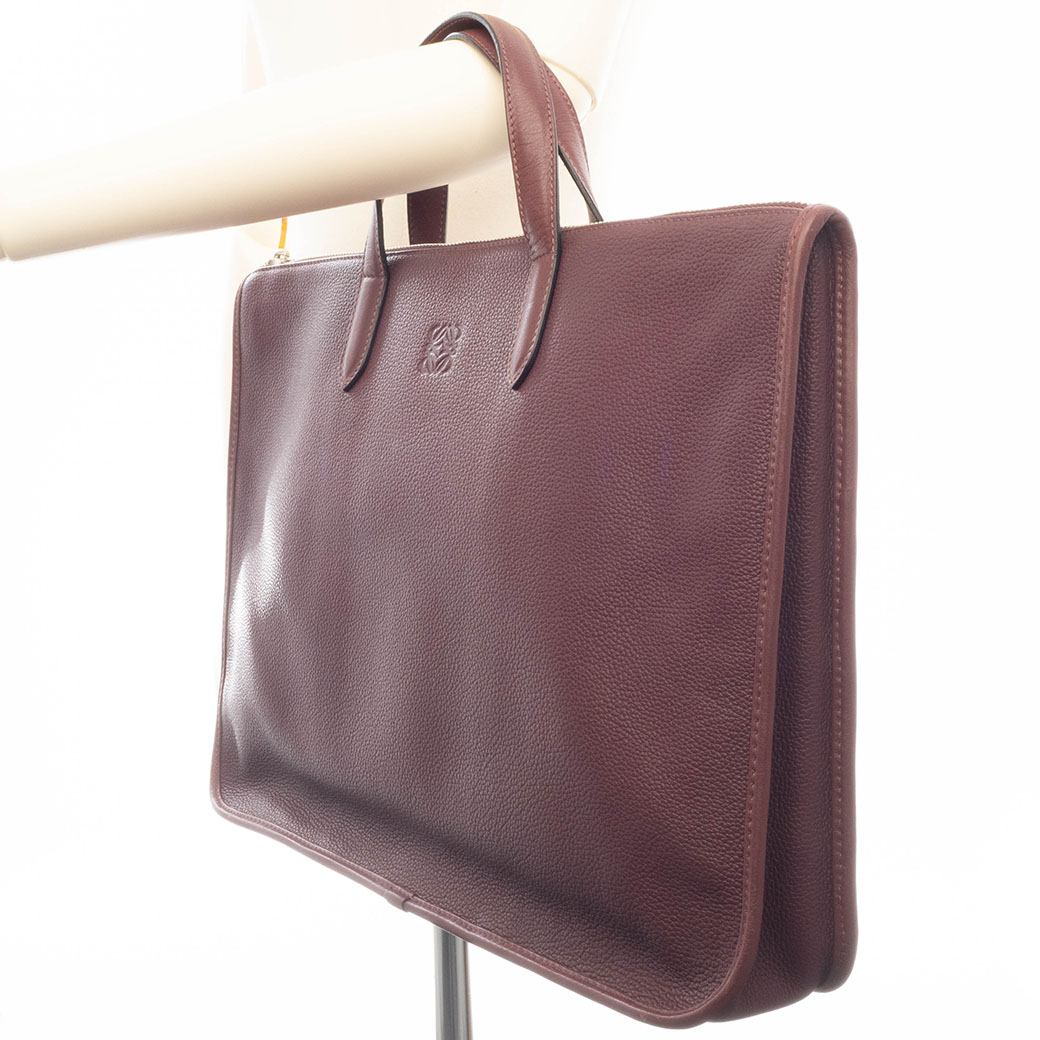 ロエベ トレド アナグラム ブリーフケース ビジネスバッグ レザー