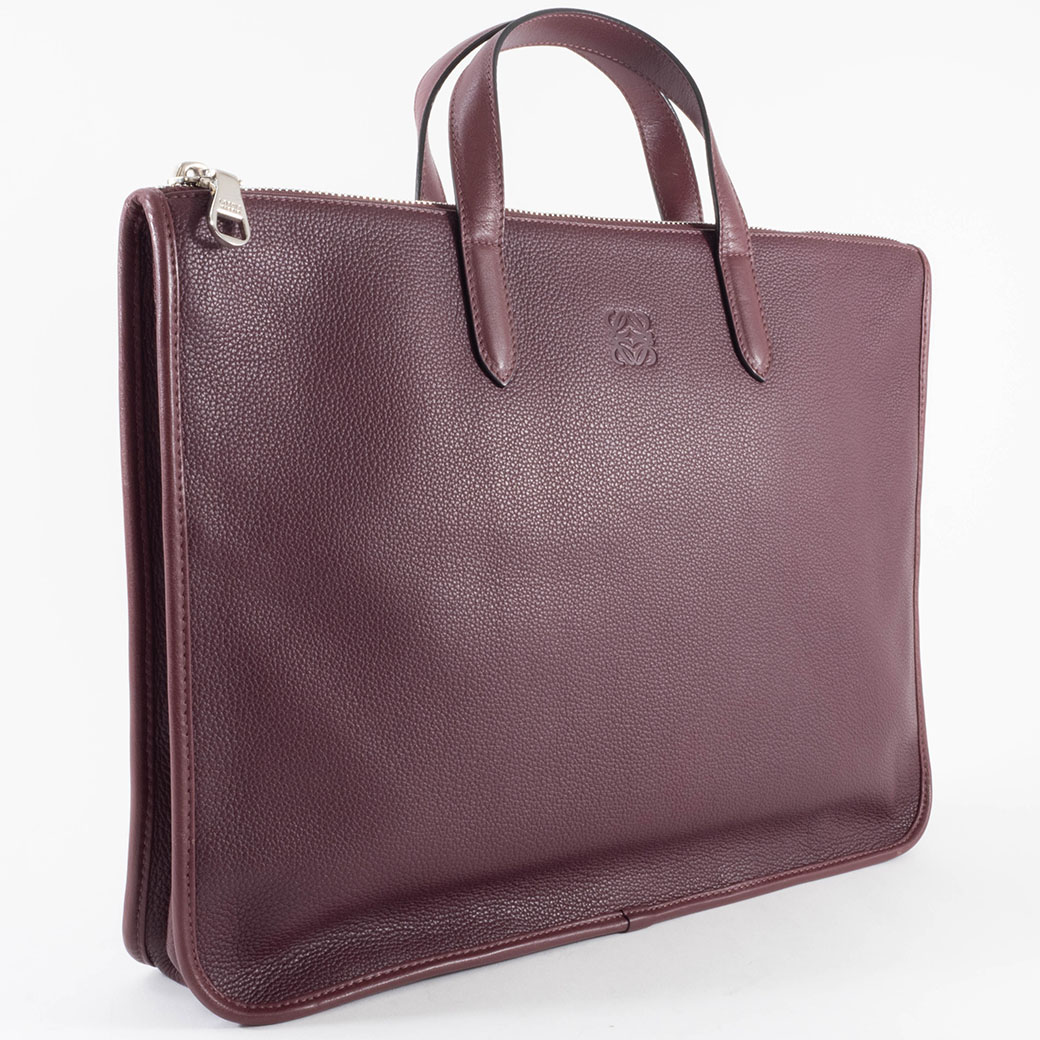 Loewe ブリーフケース 新古品 ロエベ トレド アナグラム ブリーフケース ビジネスバッグ レザー