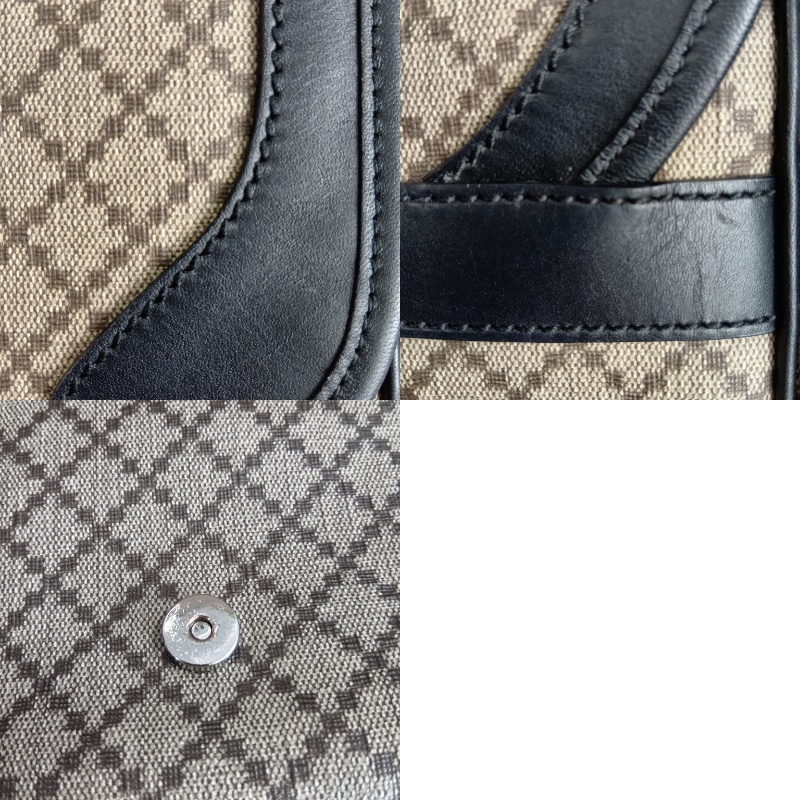 グッチ ディアマンテ ショルダーバッグ 295679 PVCxレザー ベージュx