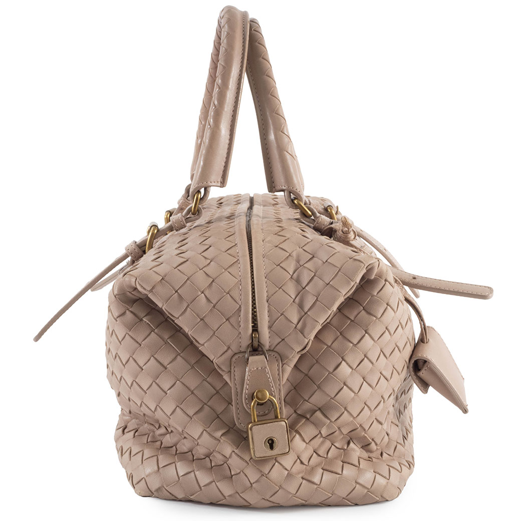 ヴィンテージ ボッテガヴェネタ イントレチャート　ショルダー ミニボストンバッグ BOTTEGA VENETA（ボッテガ・ヴェネタ） イントレチャート ミニボストン