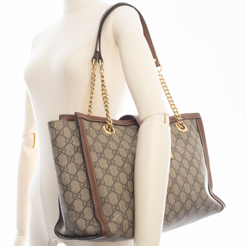 GUCCI グッチ/GGスプリーム パドロック チェーン ショルダー/479197/Aランク/82【中古】 GUCCI - GUCCI グッチ/GGスプリーム パドロック チェーン ショルダー