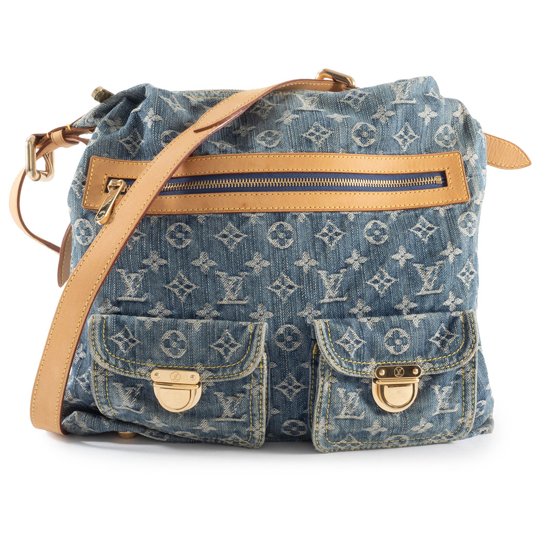 ルイヴィトン LOUIS VUITTON バッグ モノグラム デニム 中古 バギーGM