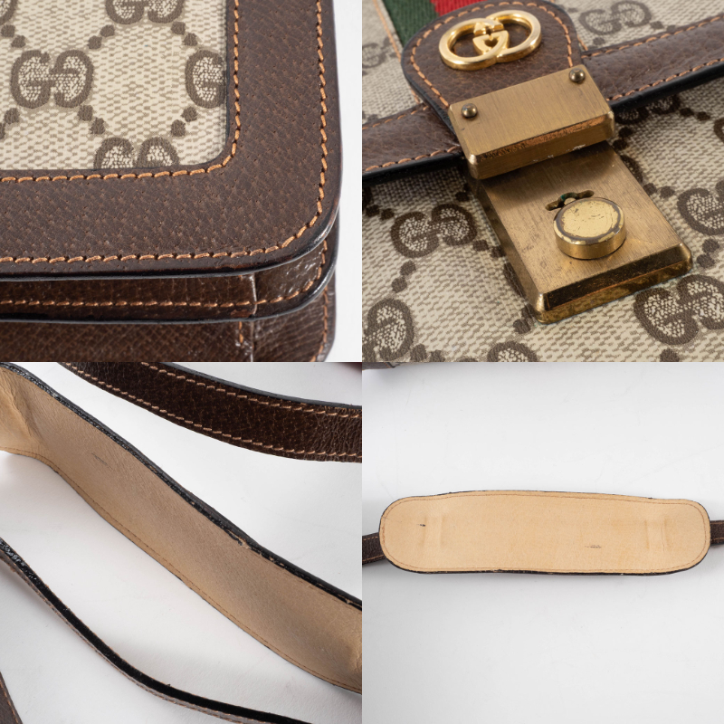 グッチ グッチパフューム ショルダーバッグ GGスプリームxレザー