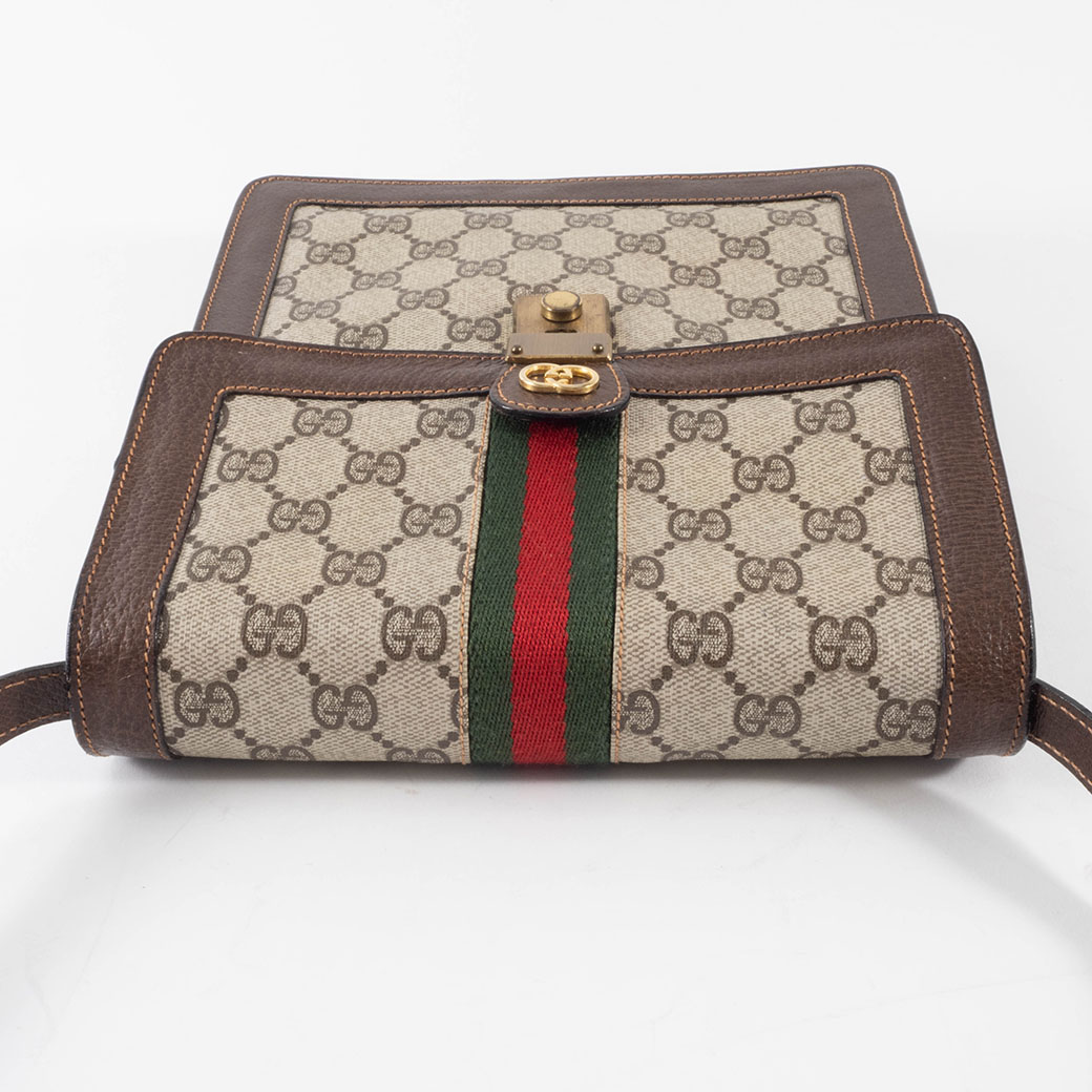 Gucci バニティバッグ　GGスプリーム　シェリーライン　ベージュ　化粧バッグ GUCCI（グッチ） GGスプリーム オフィディア シェリーライン