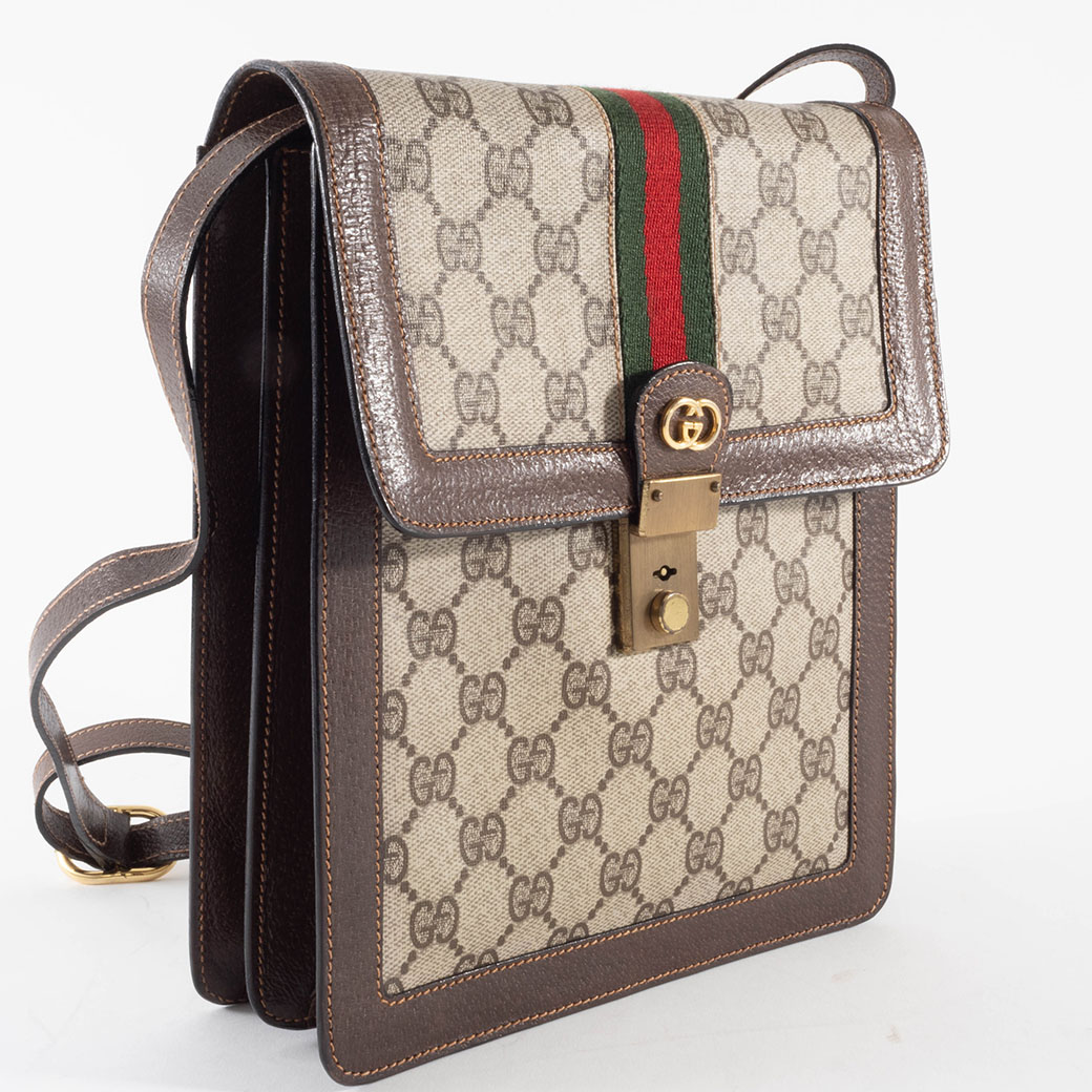 グッチ グッチパフューム ショルダーバッグ GGスプリームxレザー