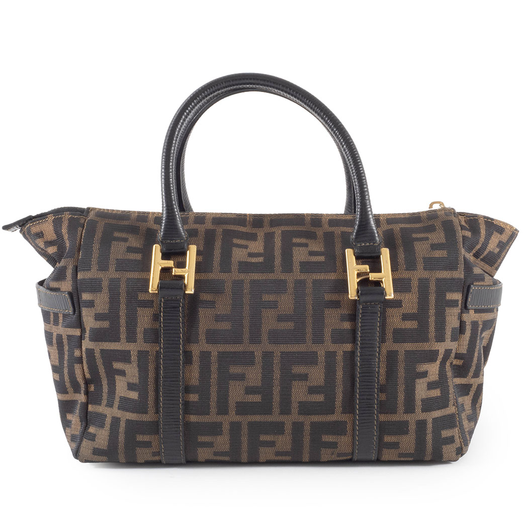 FENDI（フェンディ） バッグ 中古 ズッカ ハンドバッグ ブラウン 舟型 
