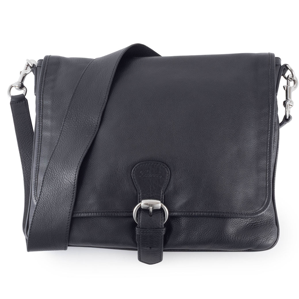 グッチ GUCCI バッグ 中古 メンズ ショルダー レザー 180686 ブラック