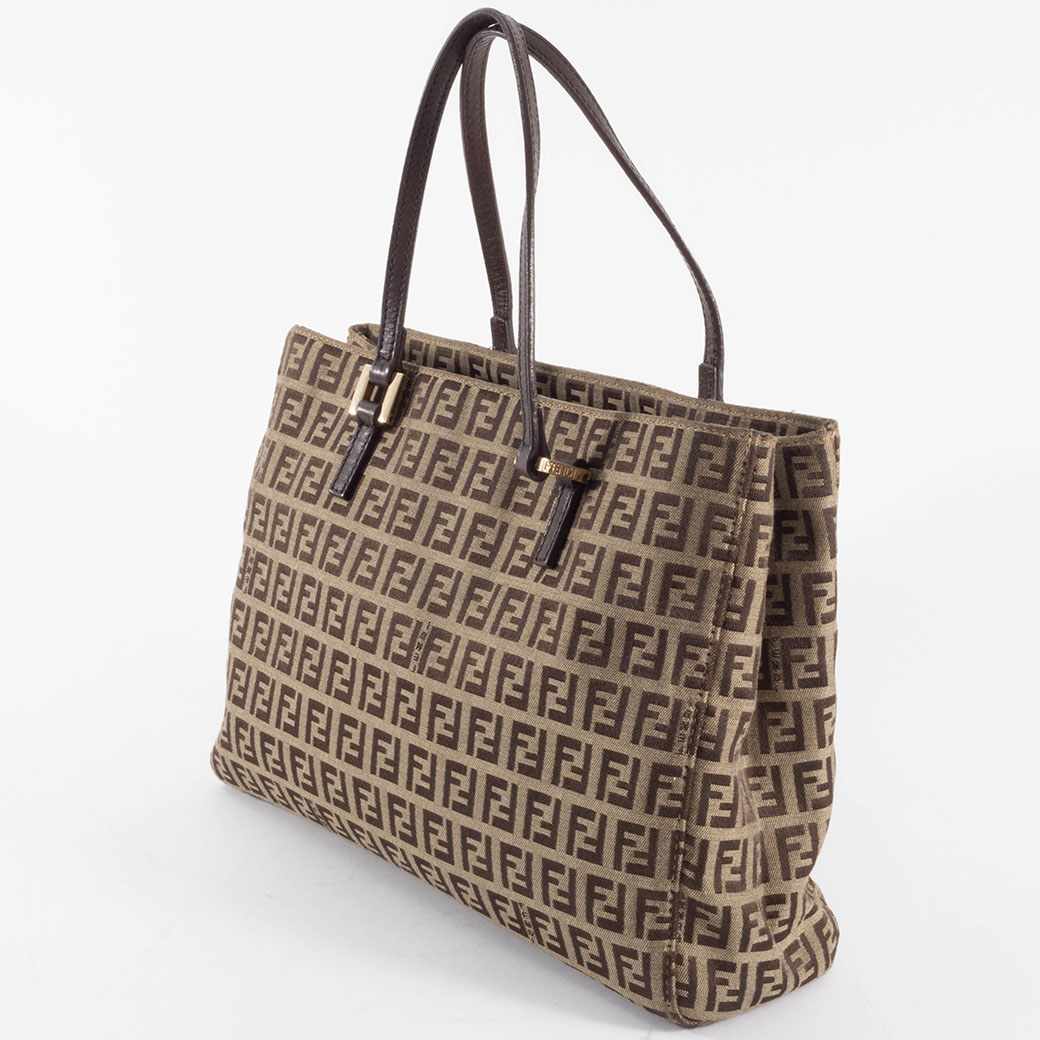 Fendi ズッキーノ　ベージュ トートバッグ フェンディ ズッキーノ ズッカ柄 ハンドバッグ 8BH132 キャンバスx