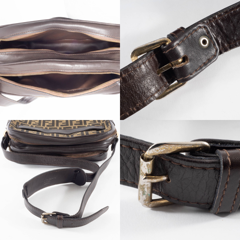 フェンディ FENDI ズッカ バゲット 3way ベルト ショルダーバッグ【中古】 FENDI - フェンディ FENDI ズッカ バゲット 3way ベルト ショルダー