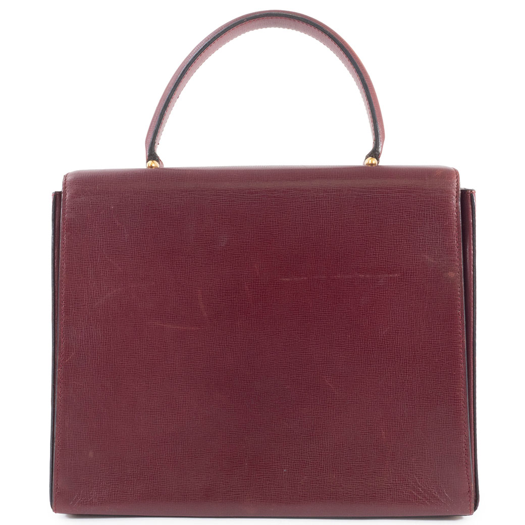 カルティエ マストライン ハンドバッグ カーフレザー ボルドー