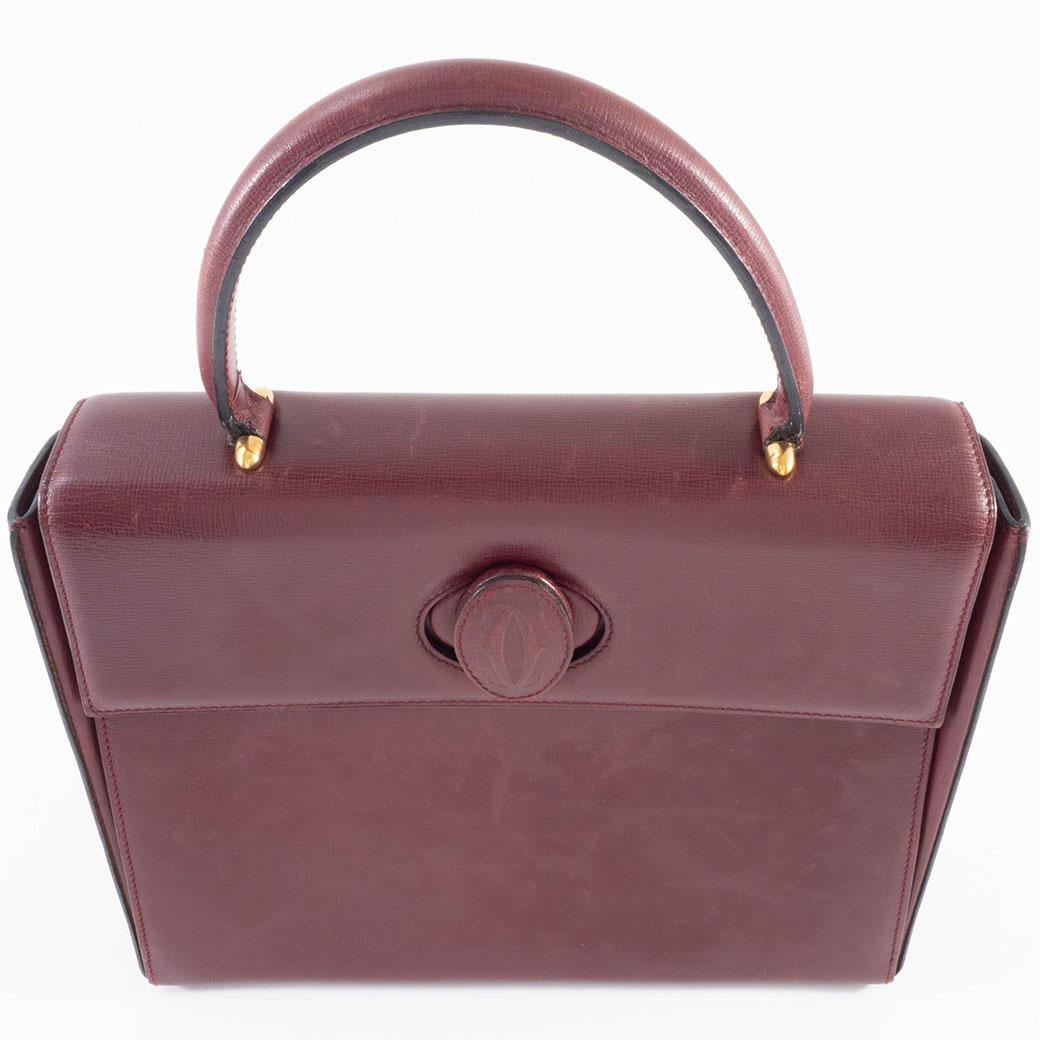 【未使用近 極美品】カルティエ マストライン ハンドバッグ ボルドー 美品 Cartier カルティエ マストライン ハンドバッグ ボルドー 極美品